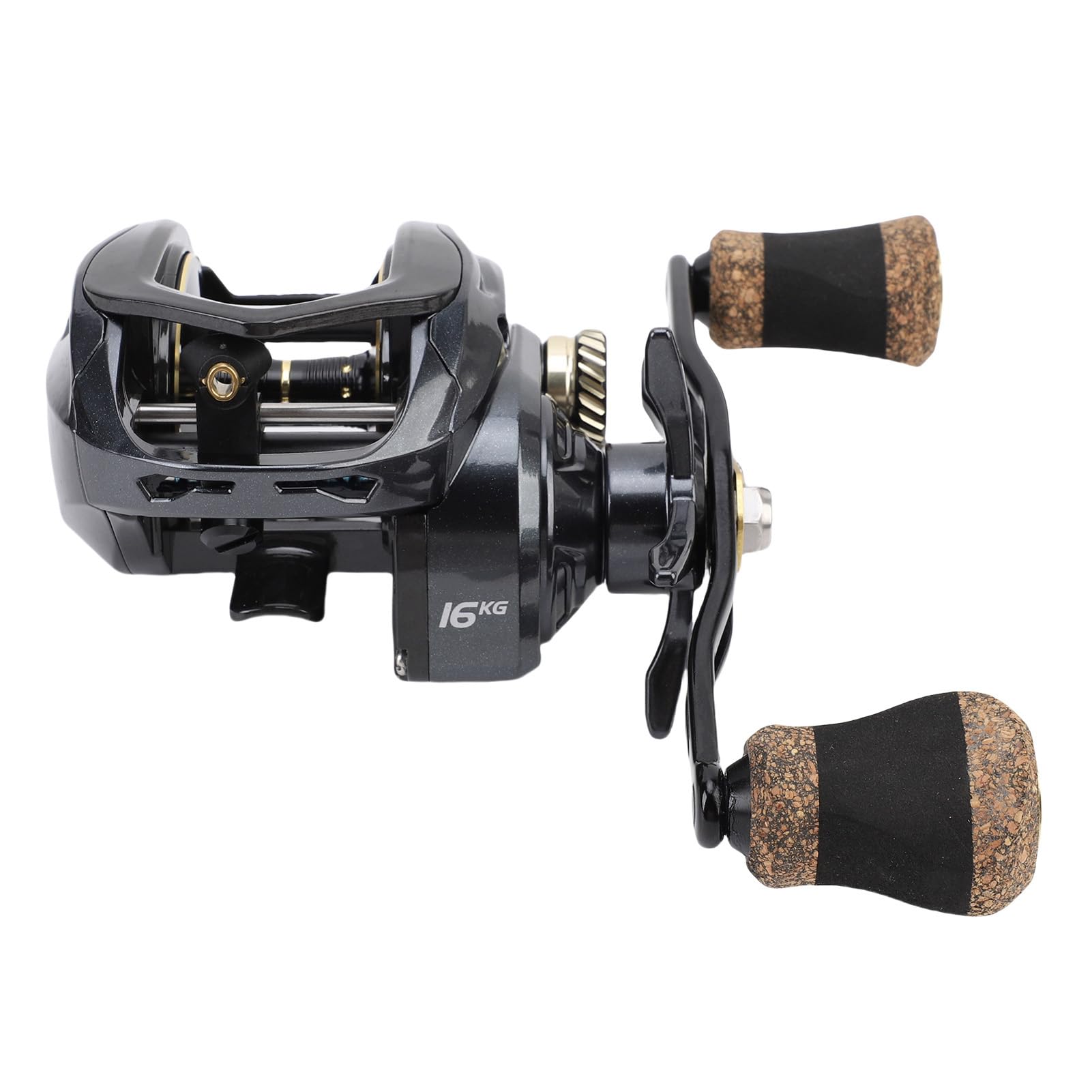 Generic Carrete Baitcasting Suave de Arrastre de 35,3 Libras con de Engranajes de Latón de Alta Resistencia para Pesca con Mano Izquierda