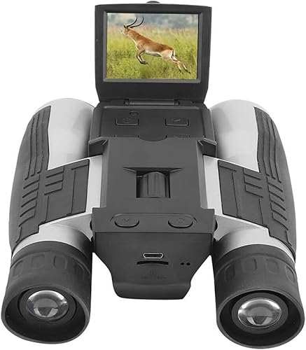 Binoculares HD, prismáticos digitales de 12 x 32 pulgadas, pantalla LCD colorida de 2 pulgadas, telescopio binocular de grabación de video, 26.2 ft