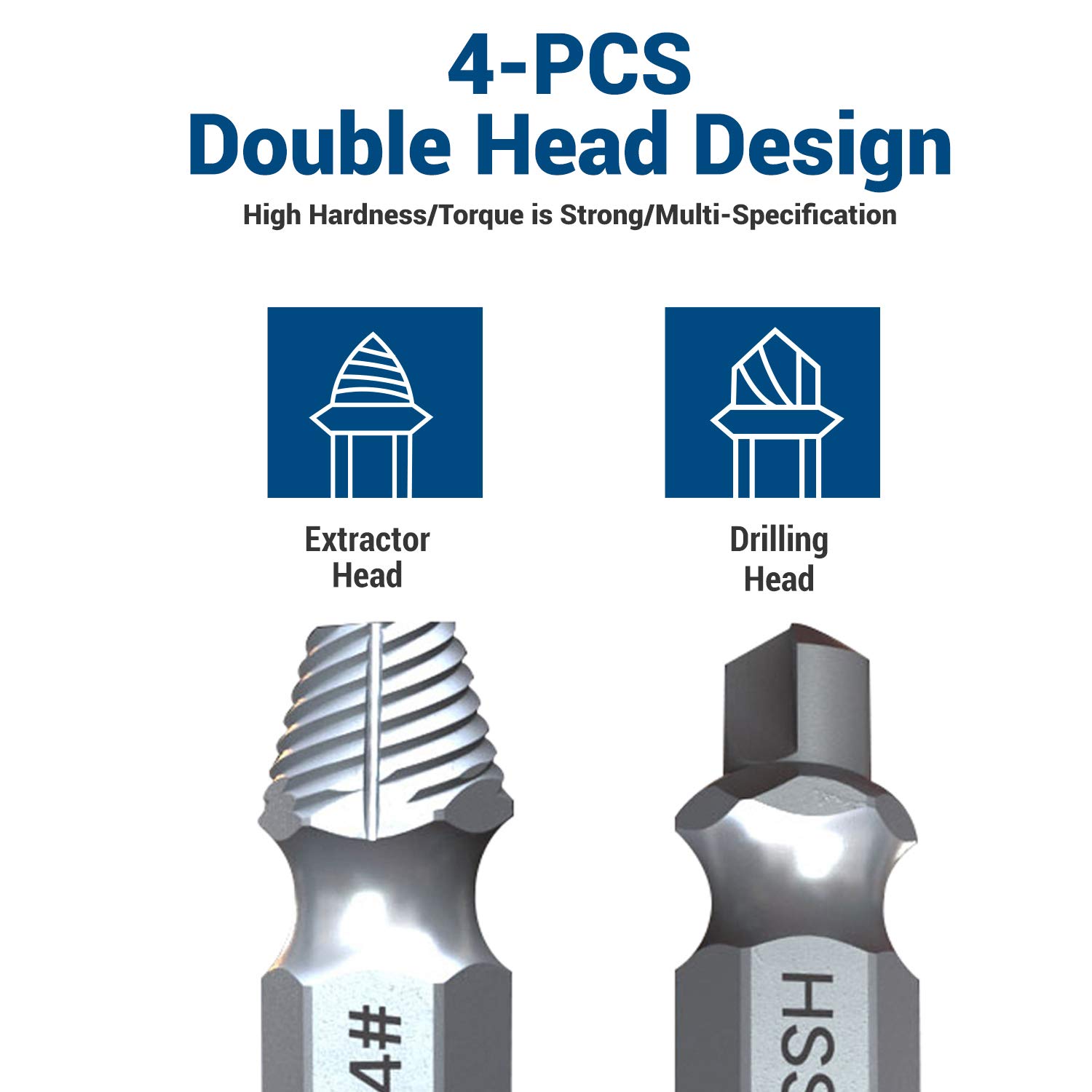 Damaged Screw Extractor Kit Stripped Screw Extractor Set DIY Hand Tools