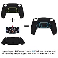 Vista 2 de Turn RISE to RISE4 Kit Redesigned Solid Black K1 K2 K3 K4 Back Buttons Housing & Remap PCB Board for PS5 Controller eXtremeRate RISE & RISE4 Remap