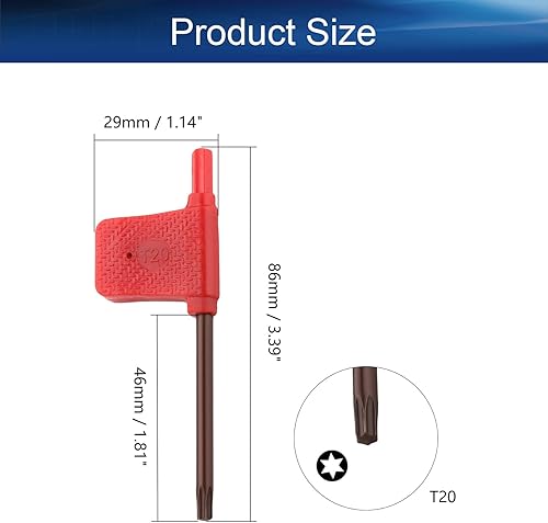 Miniatura 2 de Auniwaig Juego de llaves Torx con mango de bandera, llave Torx T20 S2, para vivienda, equipo de trabajo