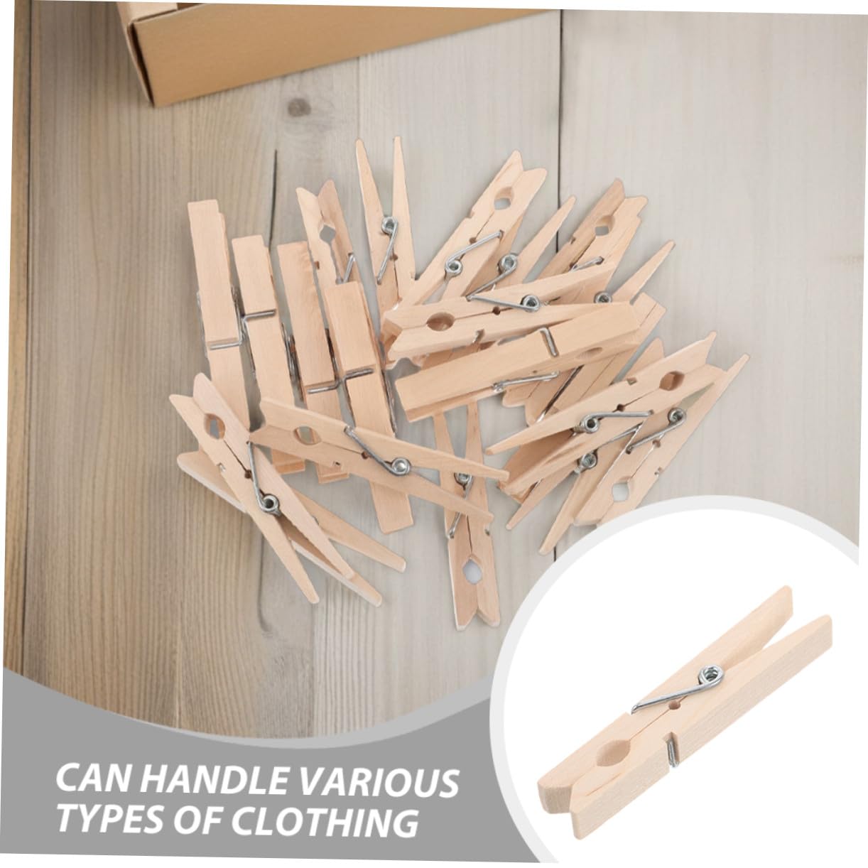 Mipcase 150piezas Pinzas para Ropa Multifuncionales de Madera Mini Pinzas Resistentes al Viento para Colgar Calcetines y Toallas el Patio