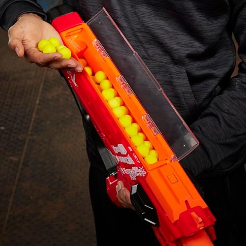 Miniatura 3 de NERF Perses Mxix-5000 Rival Motorizado Blaster rojo - Sistema Rival de explosión más rápida hasta 8 Roundsper S - Batería recargable tolva de carga