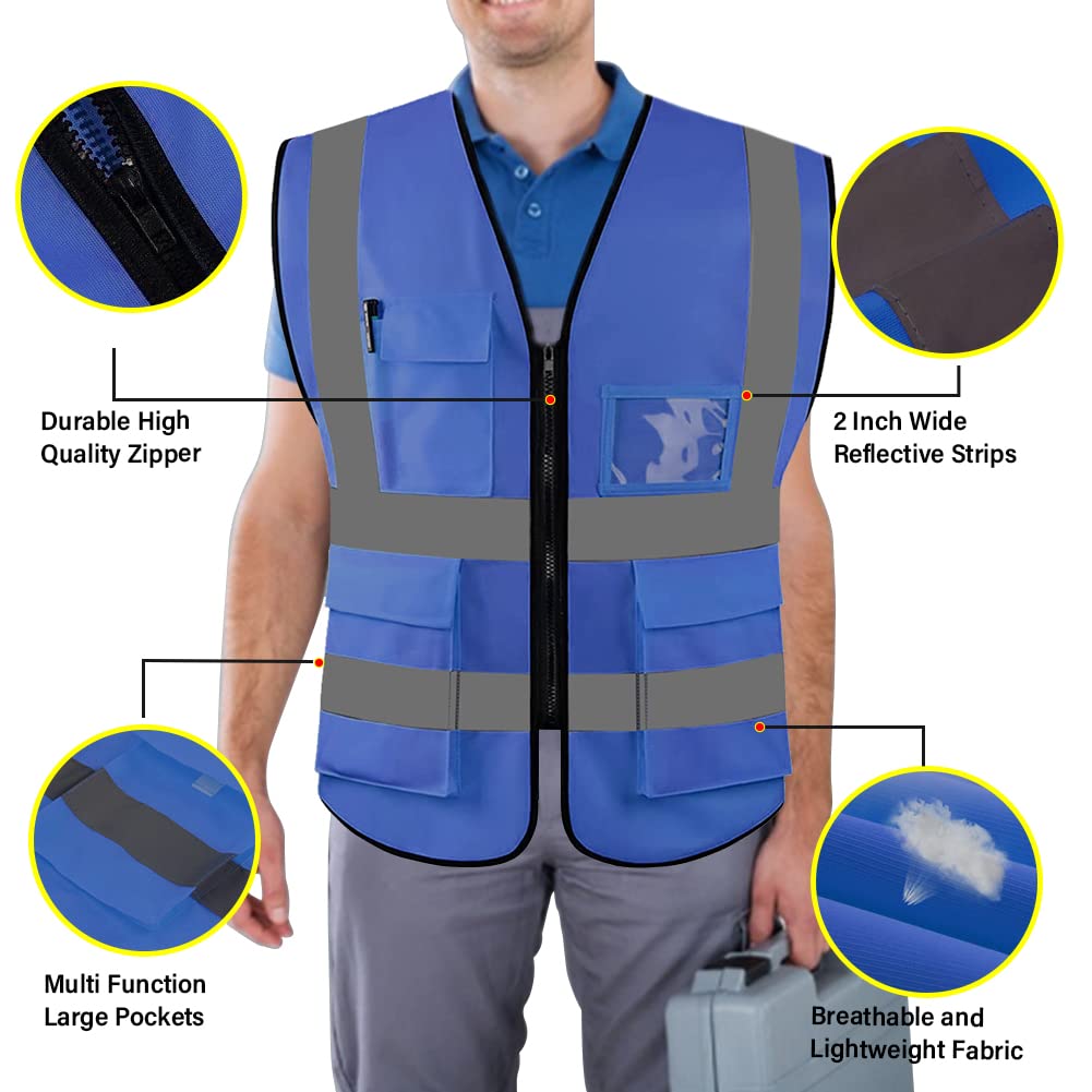 Snapklik.com : FEimaX High Visibility Safety Vest Mesh Reflective Work ...