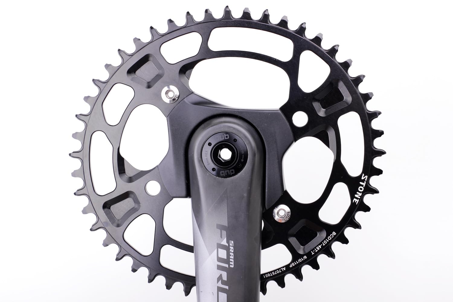 Stone Round/Oval Single Plate 107 BCD Compatible with SRAM Force AXS Gravel Road Road CNC Aluminum 7075-T651 4 Arms 38T - Image 2