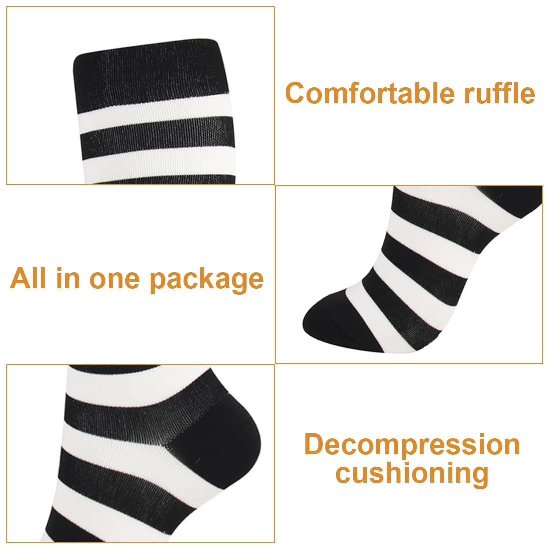 Calze a Compressione per Donne e Uomo, 2 Paia Calze Compressione Uomo E Donna, Calze a Compressione form cuore, Sport Calzini a Compressione per Sportive, Corsa, Giri in Bici