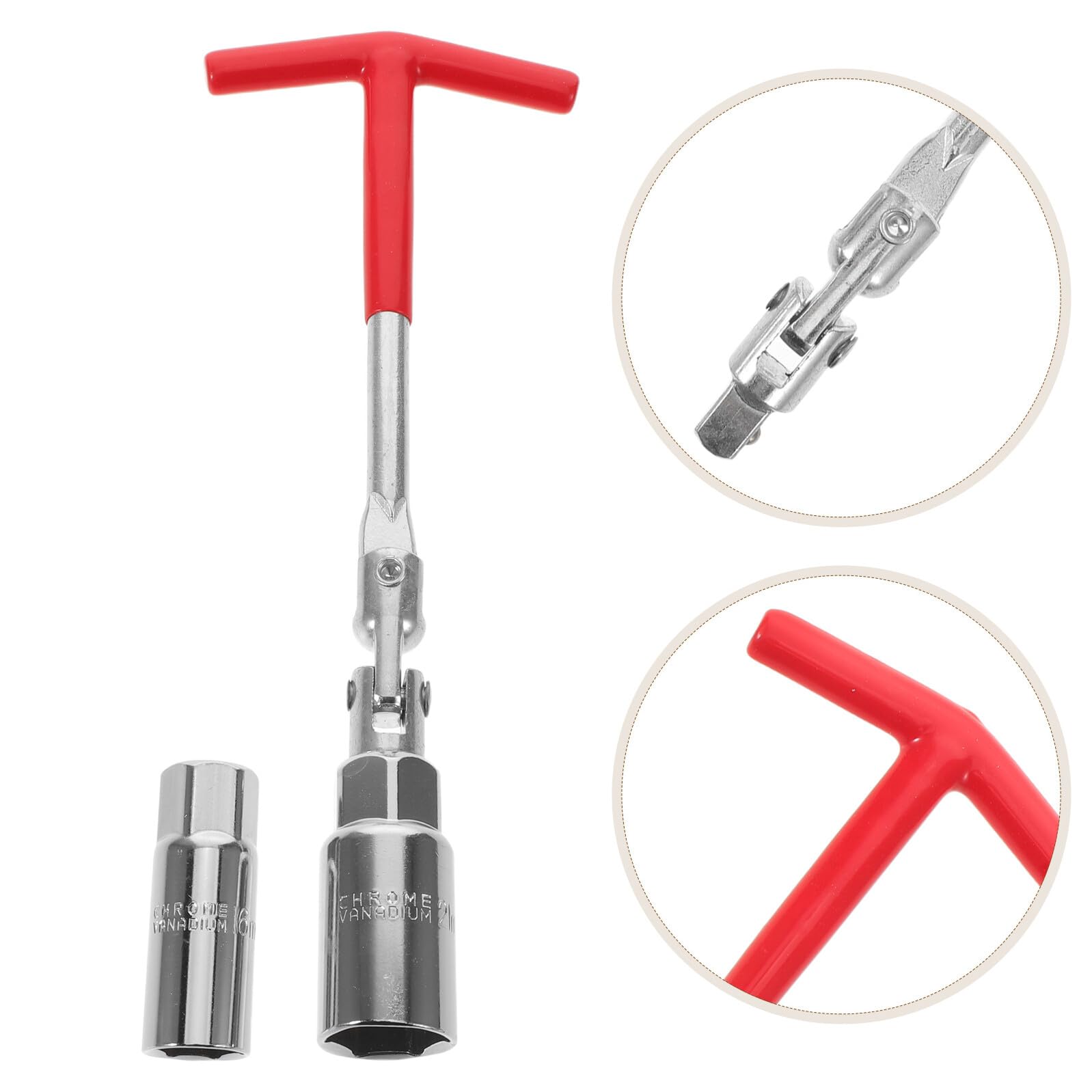 Set Chiavi per Candele 16mm e 21mm Bussola a T in Acciaio Resistente, Utensili per Rimozione e Installazione Candele per Moto, Tosaerba e Piccoli Motori, Kit Compatto