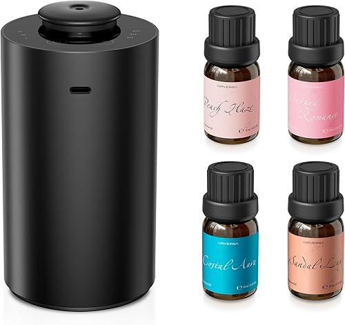 Miniatura 18 de Difusor de aceites esenciales sin agua para difusores de aromas de aromaterapia en el hogar, con 3 ajustes de temporizador de cuenta regresiva o