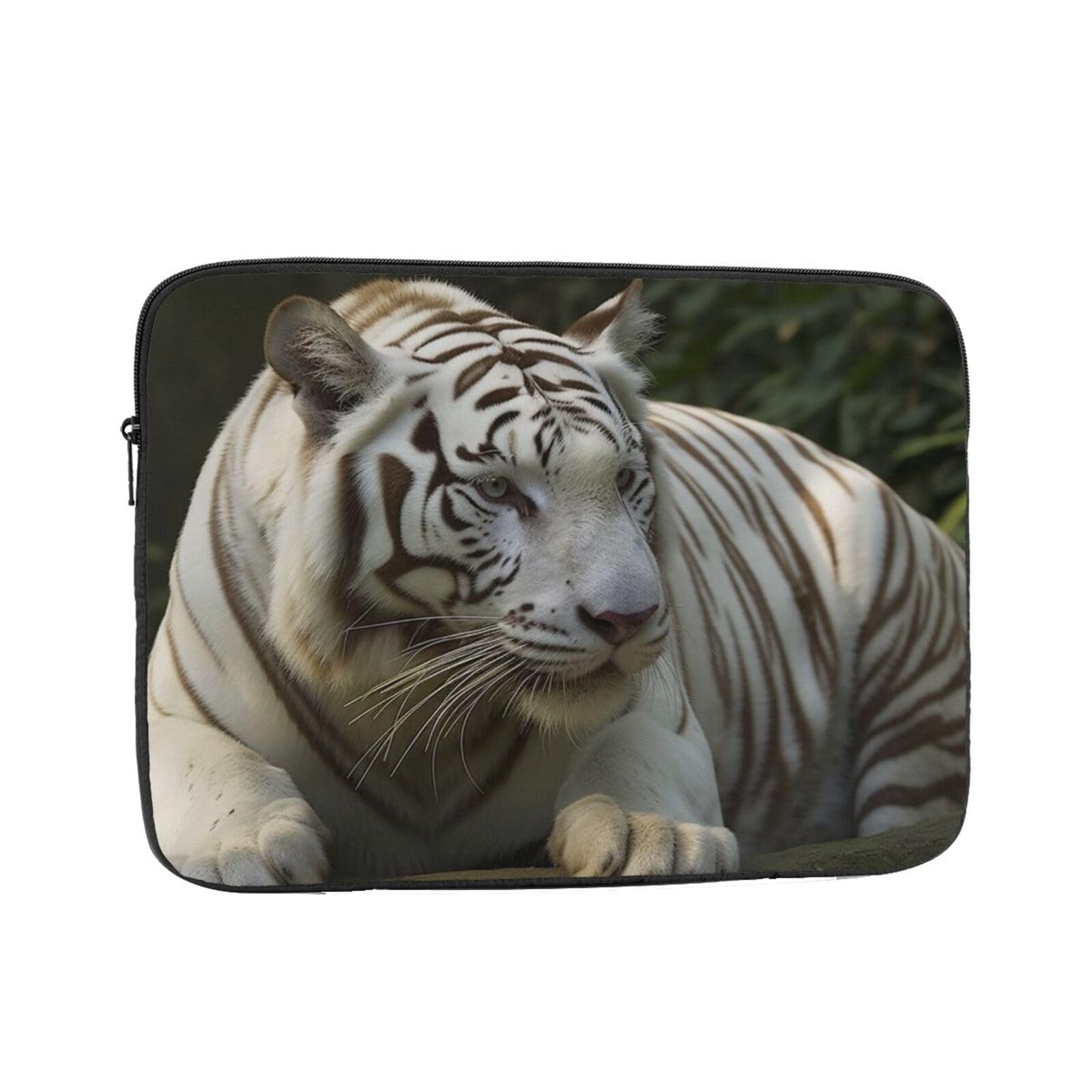 White Bengal Tiger Laptop Case Sleeve 15 inch Laptop Bag Shockproof Computer Carrying Cover Protective Notebook Case
