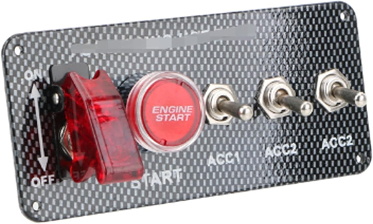 Bomy 炭素繊維の車のアクセサリーledトグルスイッチのレーシングカーエンジンスタートプッシュボタン12v Ledイグニッションスイッチパネル Color T3 車 バイク