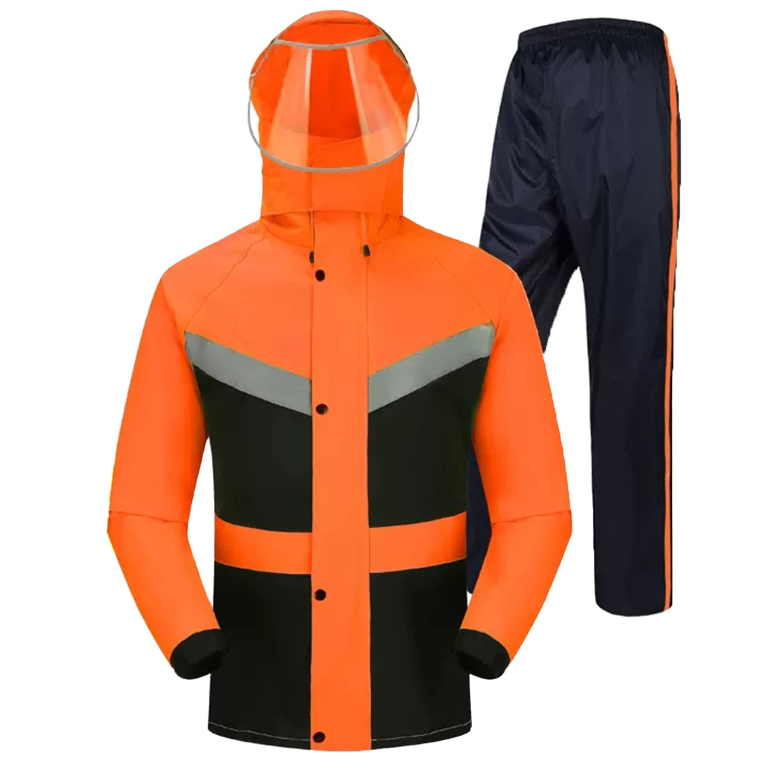 KFGISD, for Men's Women's Waterproof Jackets Windproof Raincoat, Outdoors Hooded Rainwear,Raincoats(D,XXL)