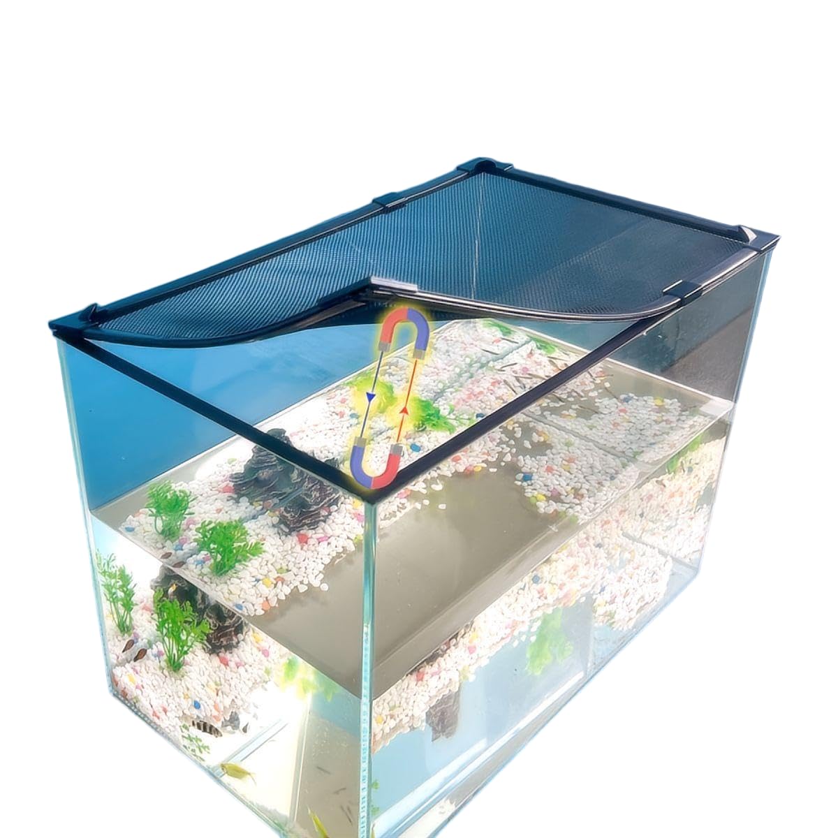 Couvercle de réservoir à poissons magnétique DIY (94X46CM,) Couvercle d'aquarium