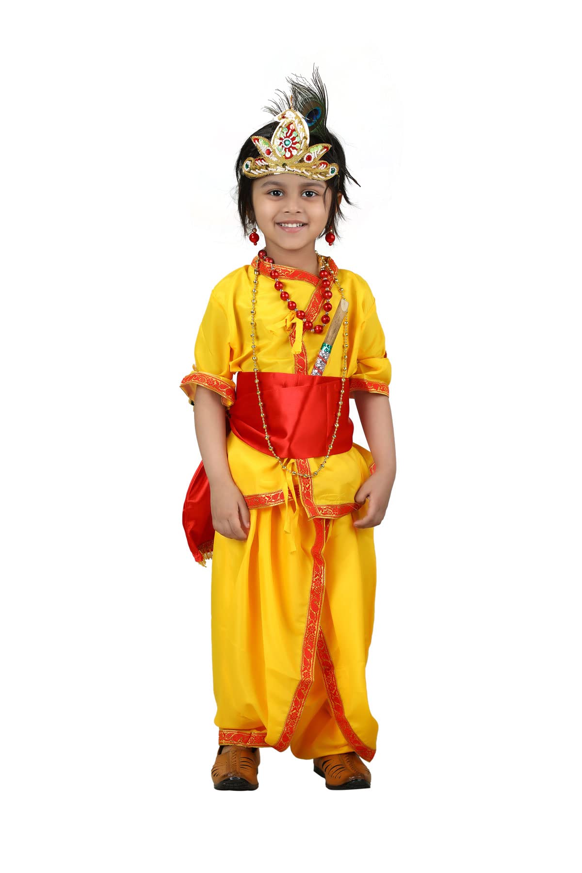 BookMyCostume Krishna Boys Janmashtami Fancy Dress Costume 3-4 years