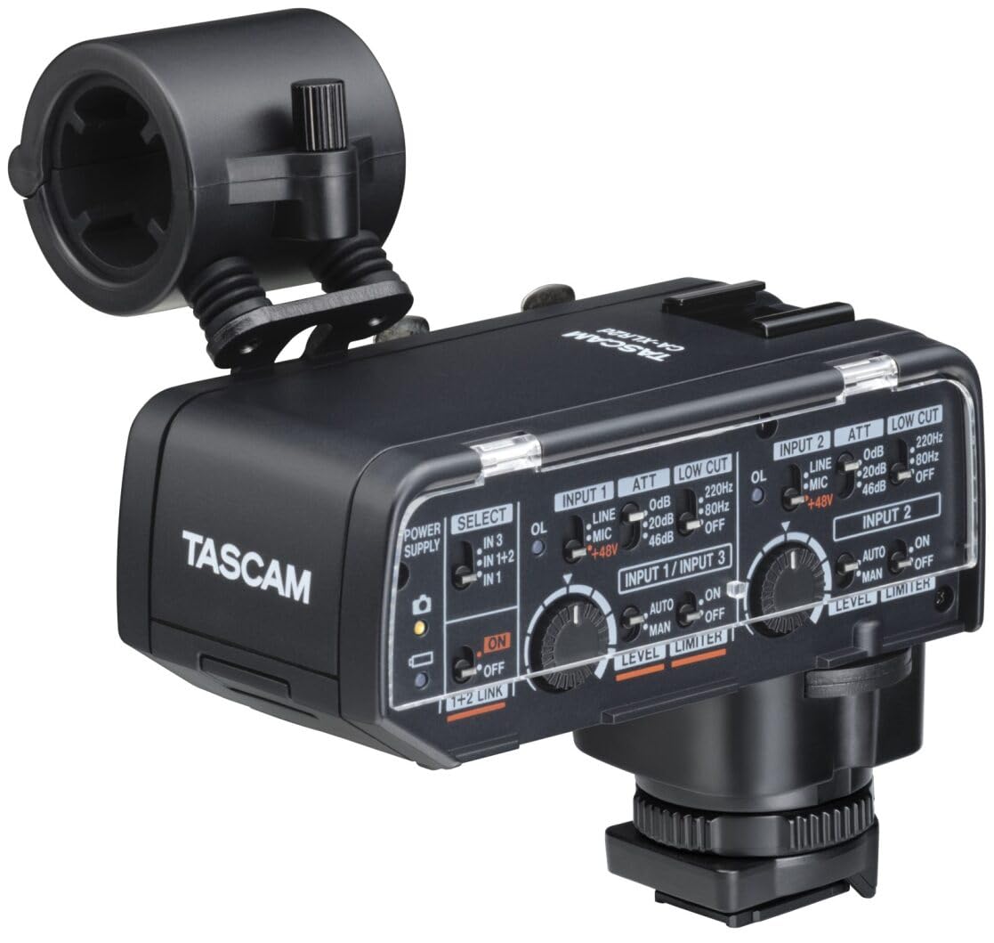 TASCAM CA-XLR2d-N - Adattatore microfono digitale XLR per fotocamere Nikon mirrorless