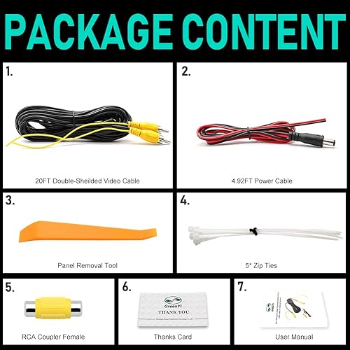 Miniatura 7 de Cable largo de extensión RCA de doble blindaje de video y audio para caravana, camioneta, remolque, camión, vigilancia CCTV, cámaras de visión