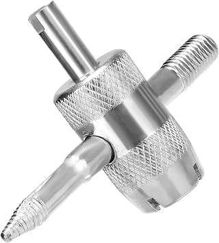 4-Way Valve Core Tool Tire Valve Tools, 4-in-1 Automobile Tire Valve Stem Core Remover Installer, Multifunctional Tyre Valves Repair Wrench Removal Tool for Car Bicycle Bike