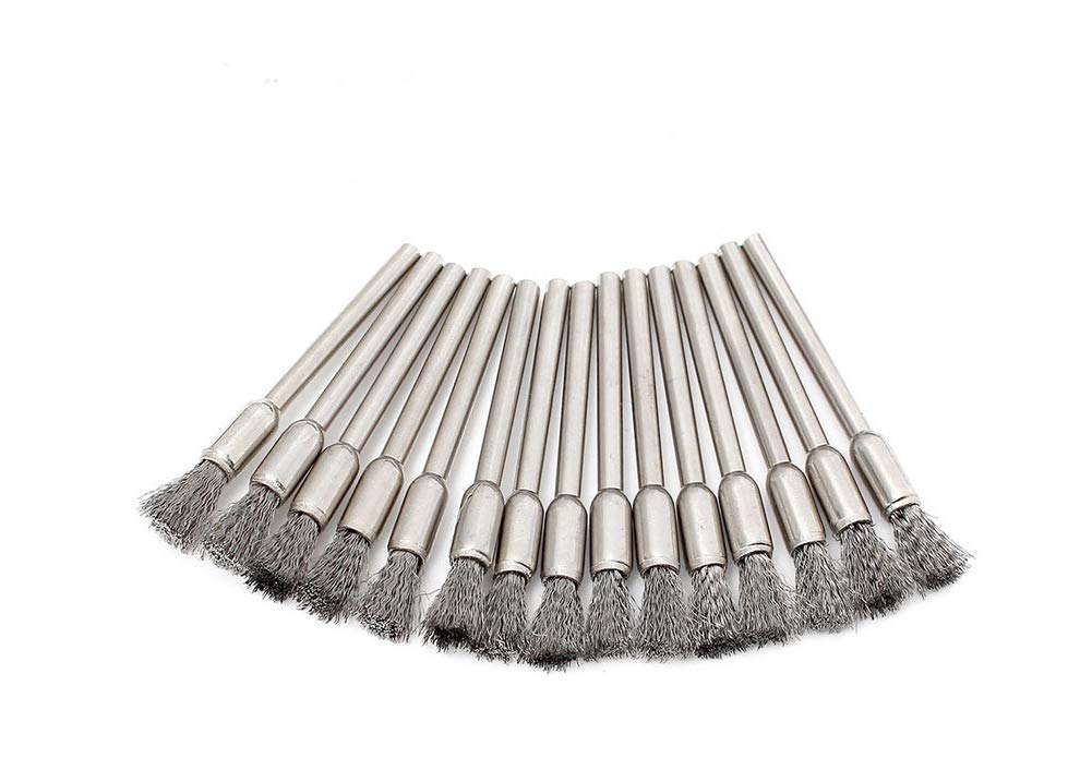 Set 15 Spazzole Metalliche Per Utensili Rotanti - Per Lucidatura E Rimozione Ruggine - Foto 9