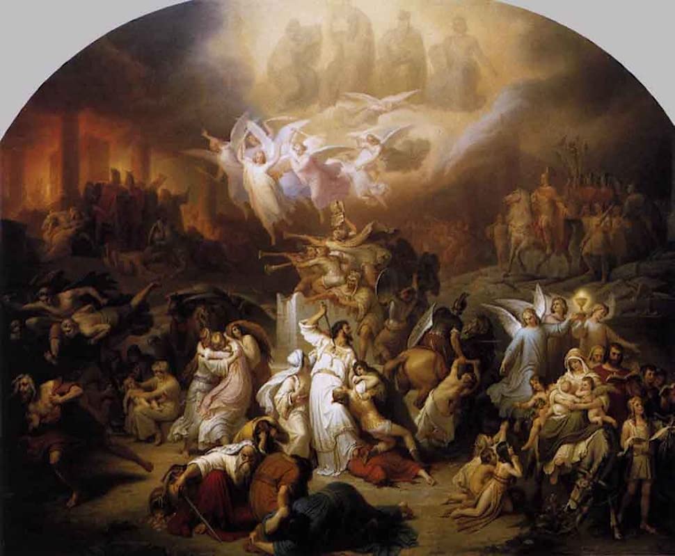 Affiche toile Destruction de Jérusalem par Titus pour décoration salon