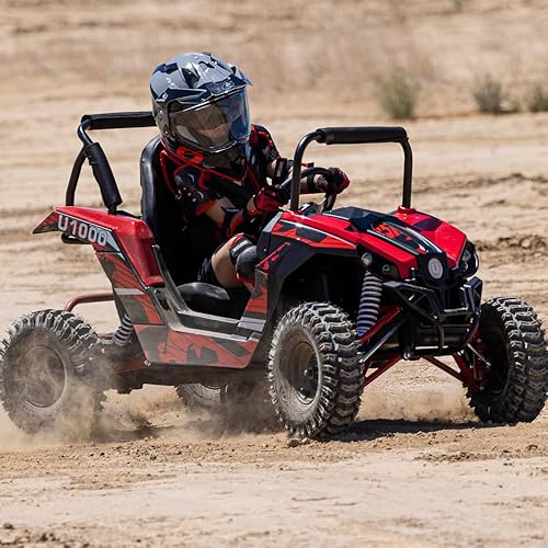 Miniatura 8 de 79cc 4-Stroke Gas Go Kart, 2.5HP todoterreno GoKart aprobado por EPA con marco tubular de acero, cinturón de seguridad, neumáticos todo terreno