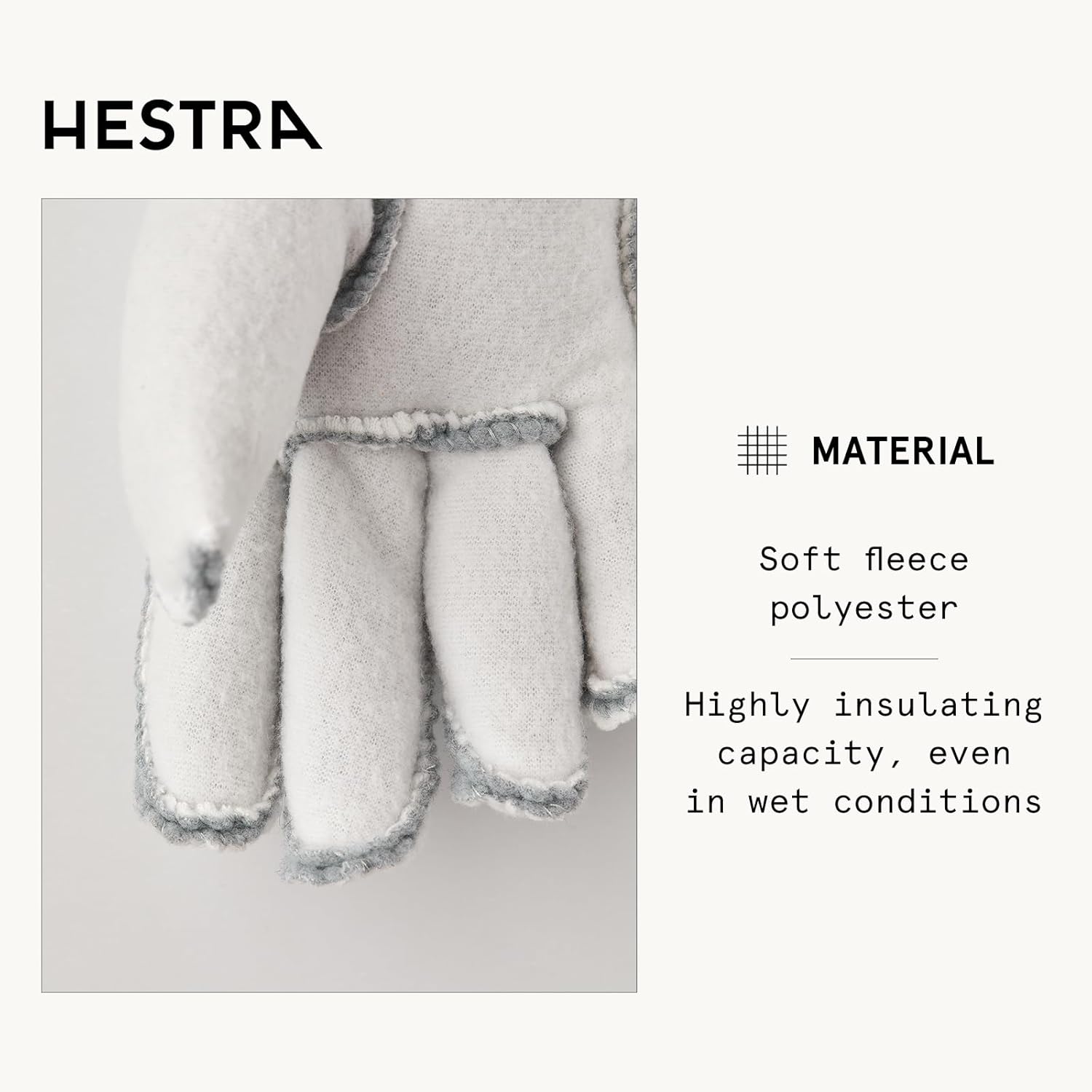 Hestra Junior Heli Ski Glove Liner (Youth 4-13yrs) | Machine Washable Kids Glove Liners for Additional Layering in Winter, Cold Weather & Winter Sports - Image 3