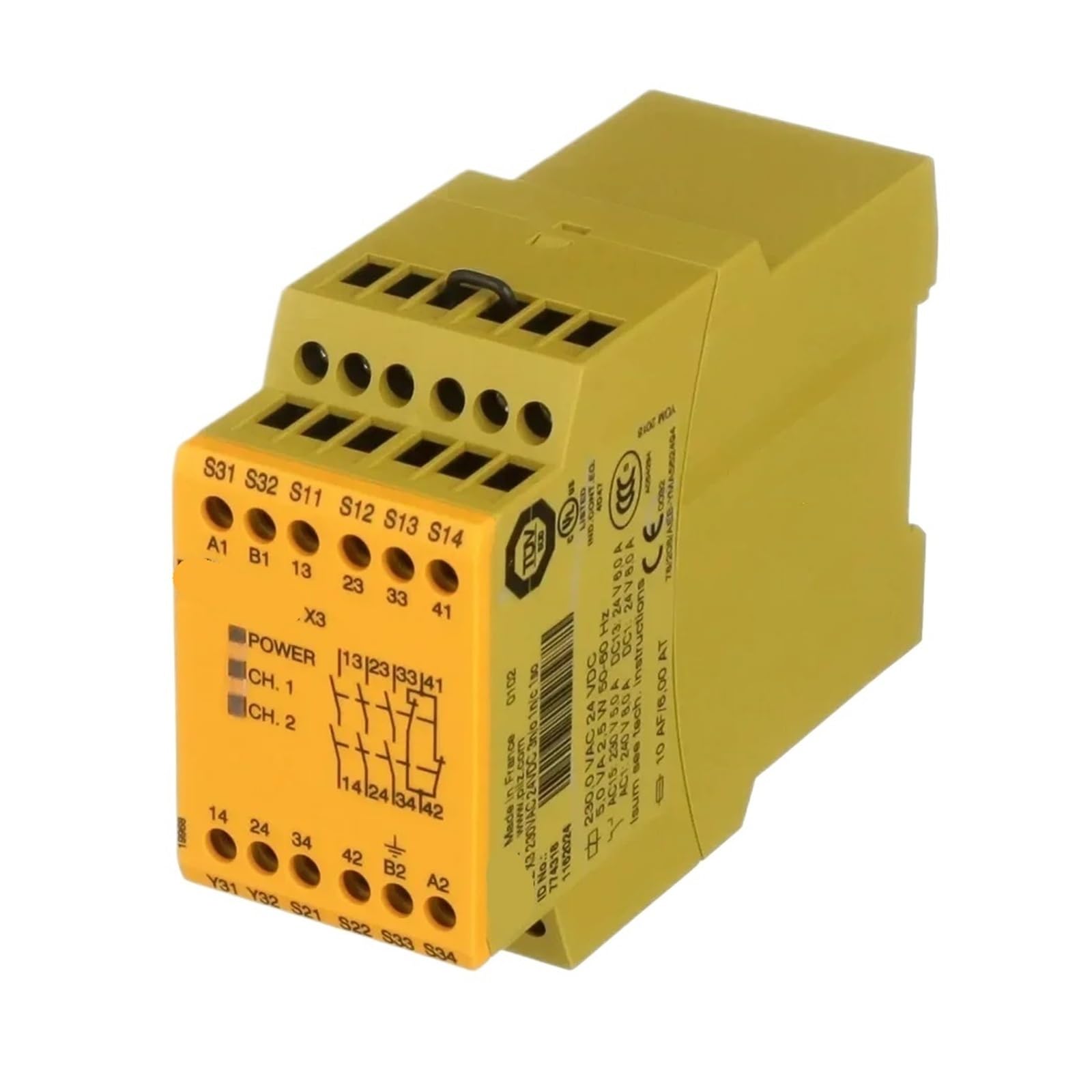 CJKXPZMH 774318 Relay X3 230VAC 24VDC 3N/O 1N/C 1SO