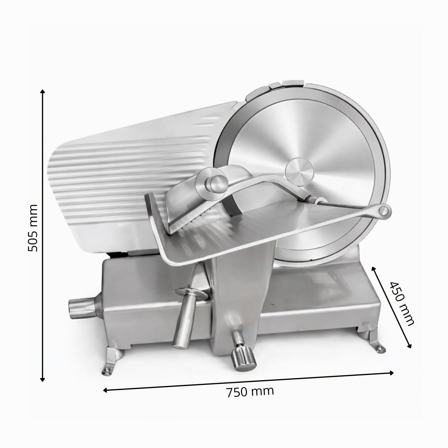 Affettatrice professionale per macelleria, 350 mm, semi-automatica, taglio 0,2 – 30 mm, 400 W, 230 V, uso intensivo