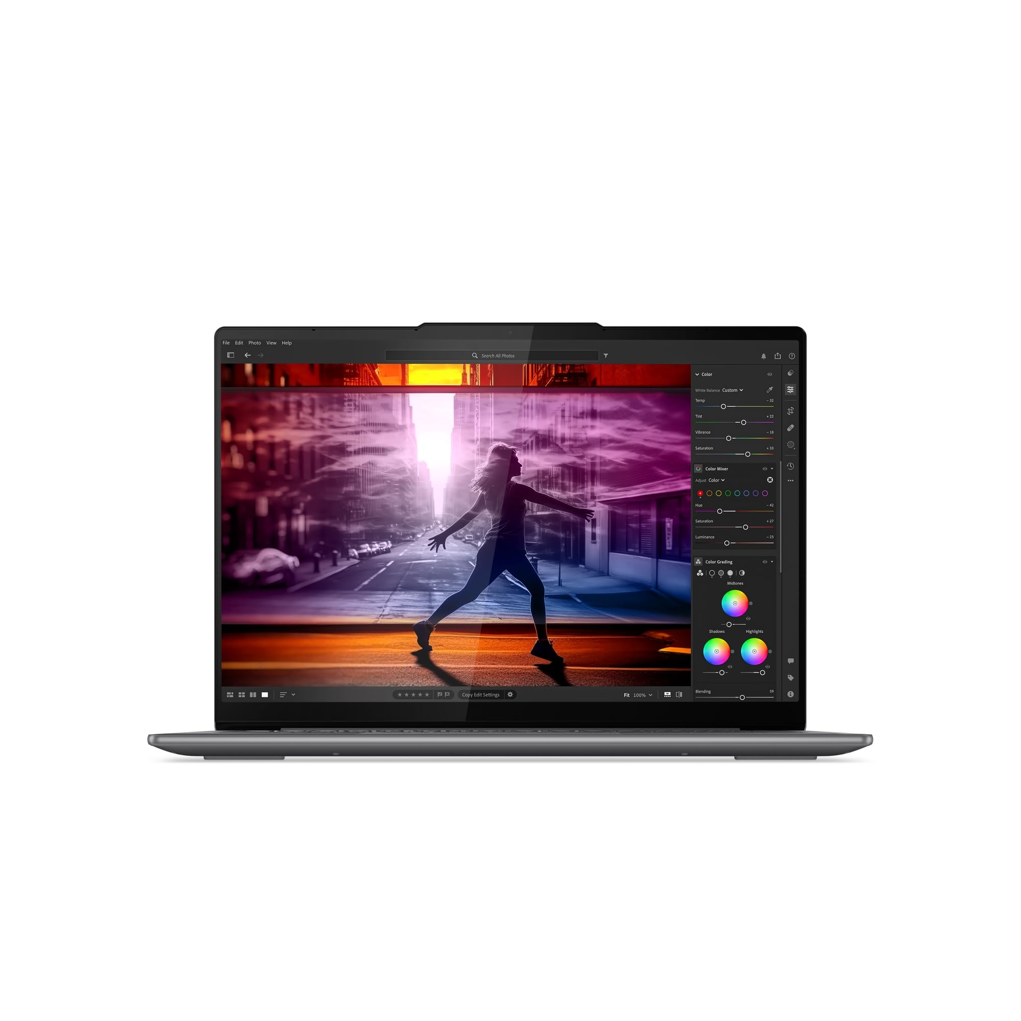 Lenovo Yoga Slim 7 14IMH9 - Ordinateur Portable 14'' OLED (Intel Core Ultra 7 155H, RAM 32Go, SSD 1To, Intel Arc Graphics,Windows 11 Home) Clavier rétroéclairé AZERTY FR - Lunaire Gris