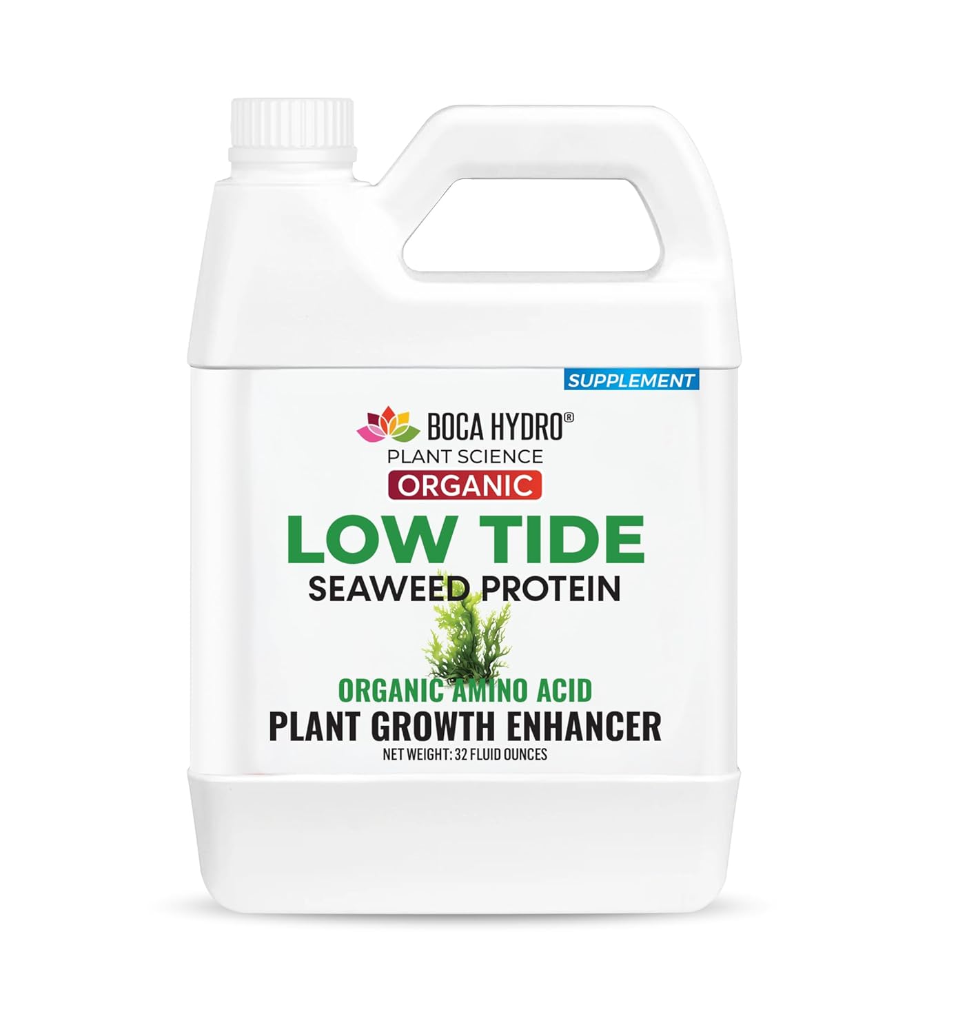 Low Tide Liquid Seaweed Extract Organic Kelp Fertilizer Natural Plant Growth Booster with Amino Acids Humic Acid Vitamins & Trace Minerals for Stronger Roots Leaves & Blooms
