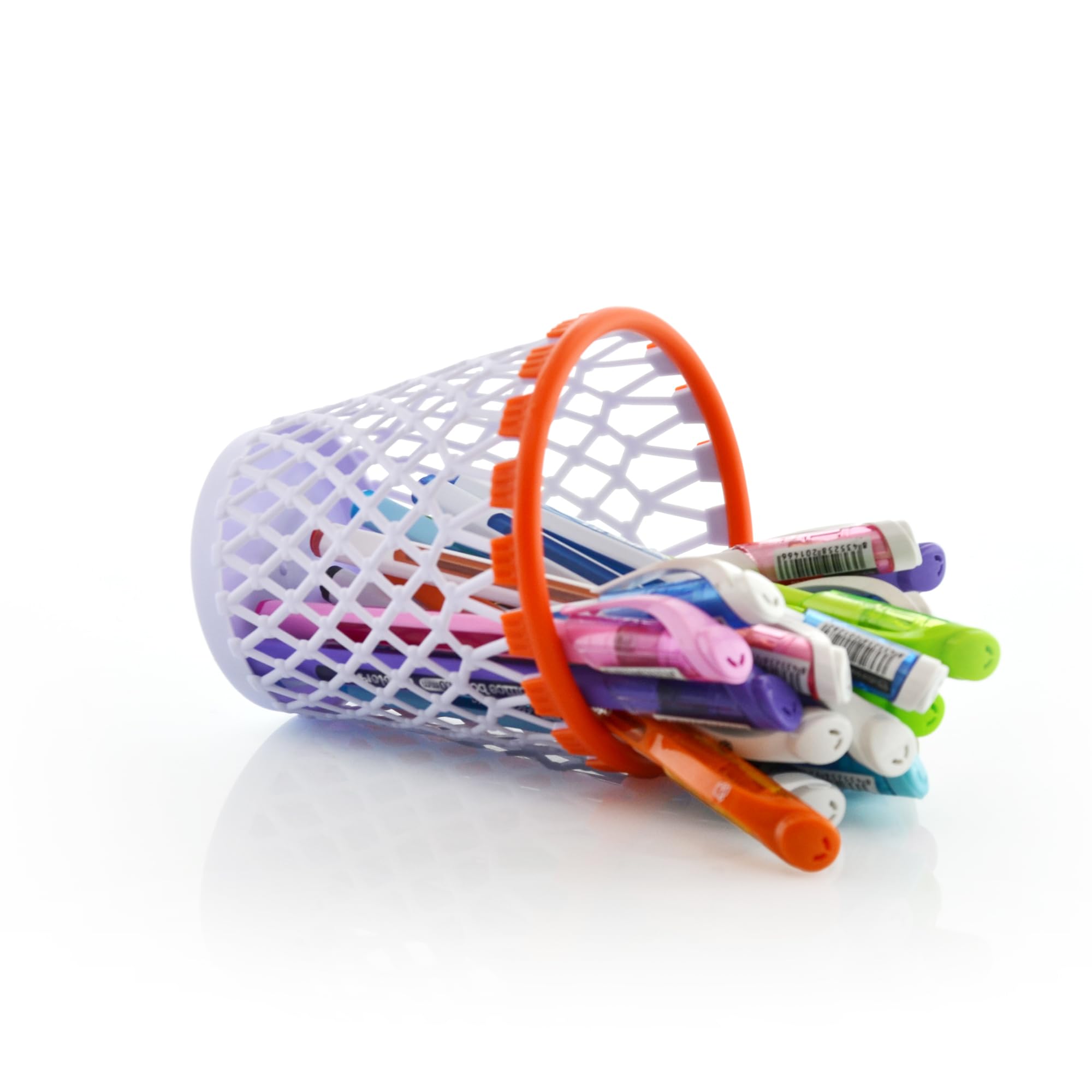Poubelle Basket Lovers Lavable Résistante Recyclable Idéal pour Décorer Chambre avec Porte-crayons