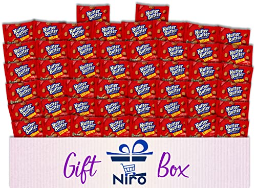 Nutter Butter Peanut Butter Sandwich Cookies, Nutter Butter Bites Value Pack | Sandwich Cookies Sampler Bag | Individual Pack | 50 Count | Niro Assortment #TOP1
