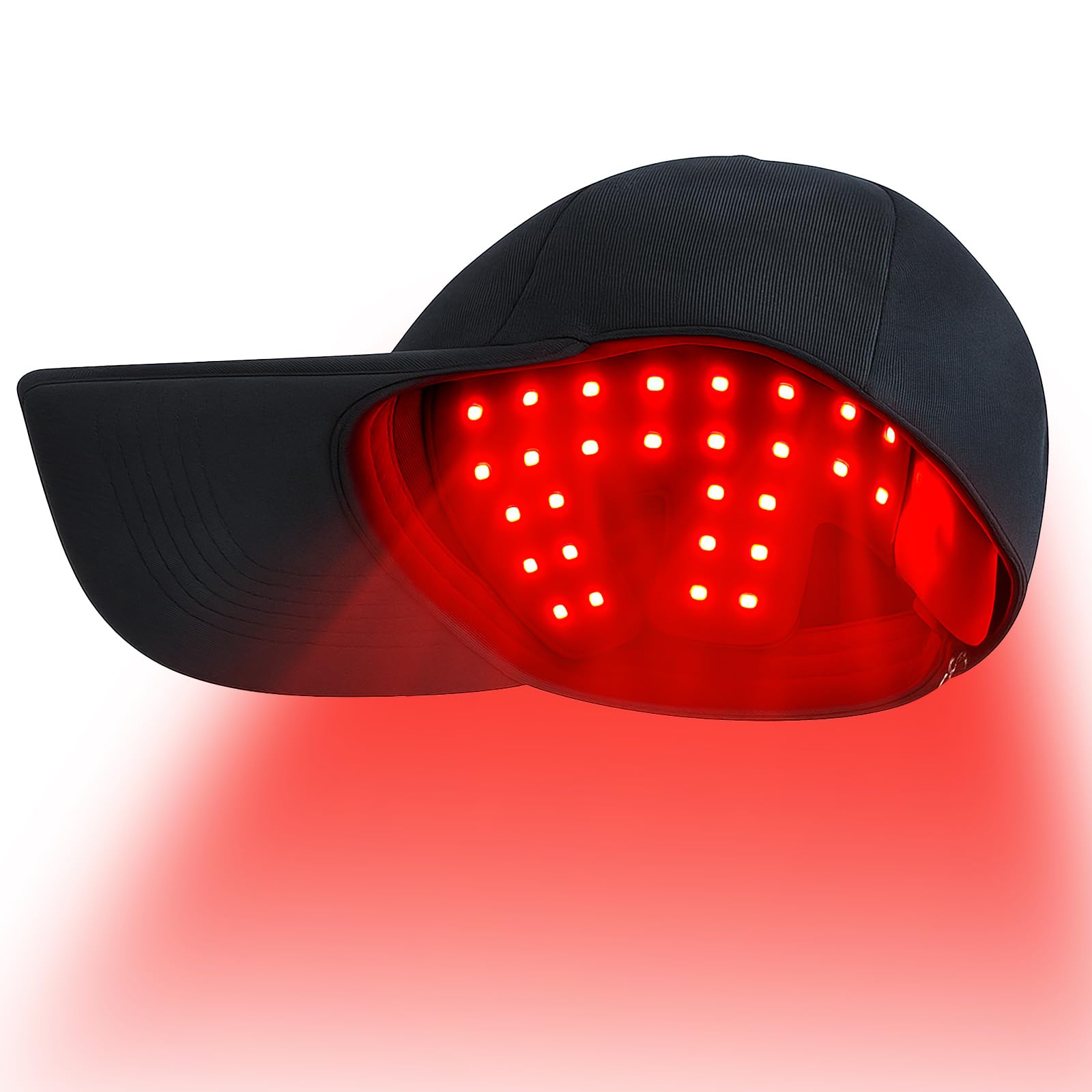 Rotlicht Haarwachstumskappe, Rotlichtlampe Haare Anti-Haarausfall, 4 Modi, 660nm+450nm+850nm, Abnehmbarem Rotlicht Panel, Haarwuchskappe Einstellbare Größe, Hair Growth Cap für Männer/Frauen