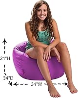 Vista 1032 de Posh Creations Puf estructurado cómodo para jugar, leer y ver la televisión, Malibu Lounge, tela de lona para colorear, criaturas