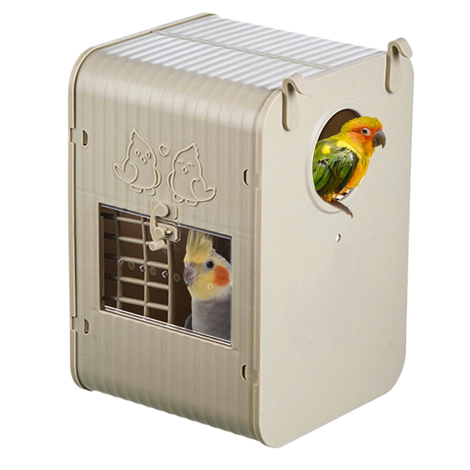 Bird Nesting Box, Cockatiel Nest Box, 6.89x7.09x10.24 pulgadas, Visual Shelter, Built-in Ladder, Ideal for Nature Conservation, Sparrow Feeding Place, Garden Decoration