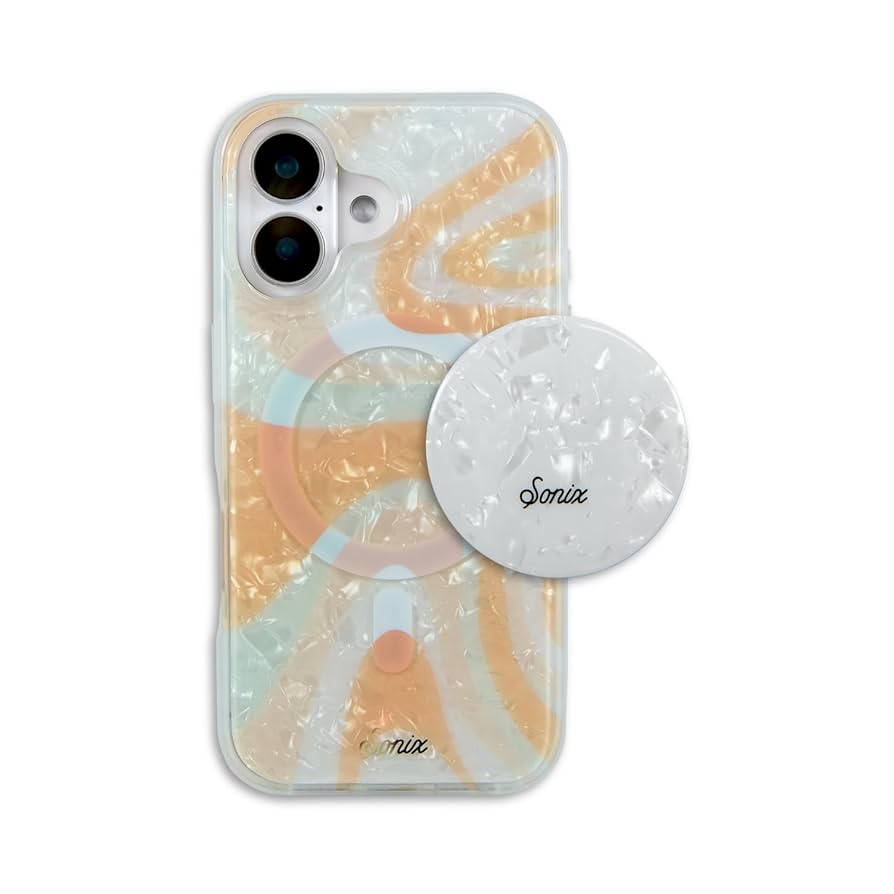 【Breezfy 】iPhone16シリーズ MAGSAFE CASE PEACH FUZZ Amazon.com: Sonix Case + Phone MagLink Snap Grip (Pearl Tort
