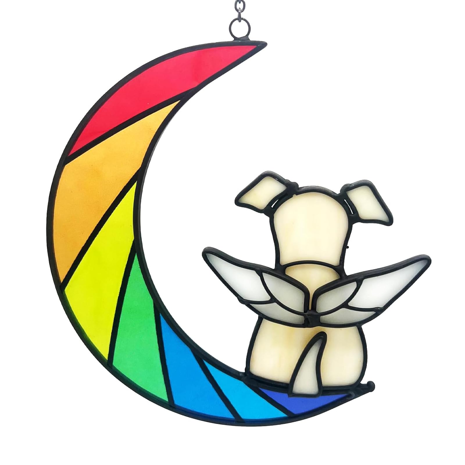 QhgPnt Pet Bereavement Gifts, Dog Memorial Gifts for Dog Lovers Acrylic Rainbow Dog Memorial Plaque