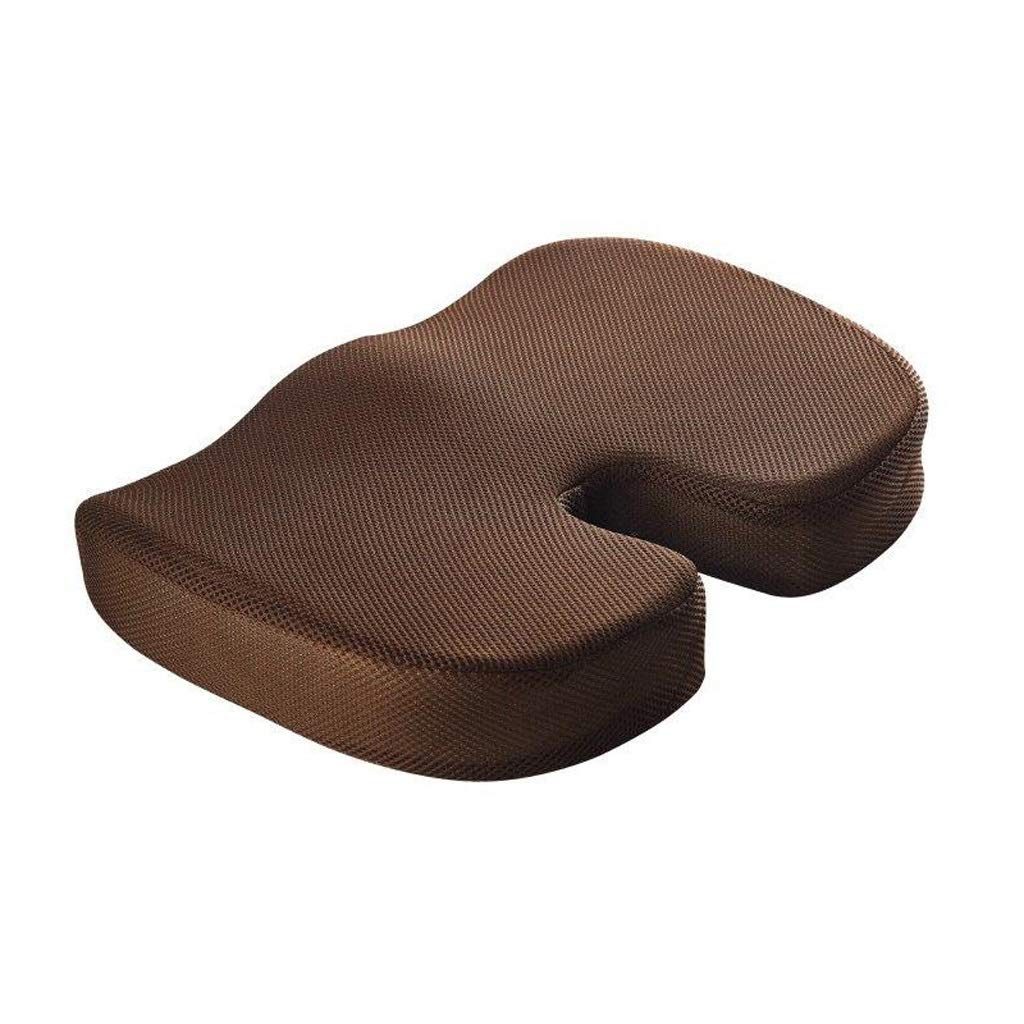 Gel Enhanced Seat Cushion Orthopedic Gel & Memory Foam Coccyx Cushion for Tailbone Pain Office Chair Car Seat Cushion (Color : Brown, Size : B)