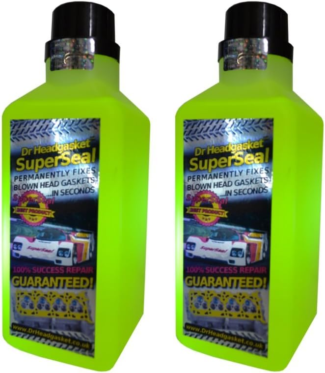 2x500ml DrH Super Seal™ - Quality Head Gasket Seal & Engine Block Repair - Liquid Sealer FIX- Dr Headgasket™ Combustion Leak Sealer FIX + + FREE COOLANT COMPATIBILITY TEST