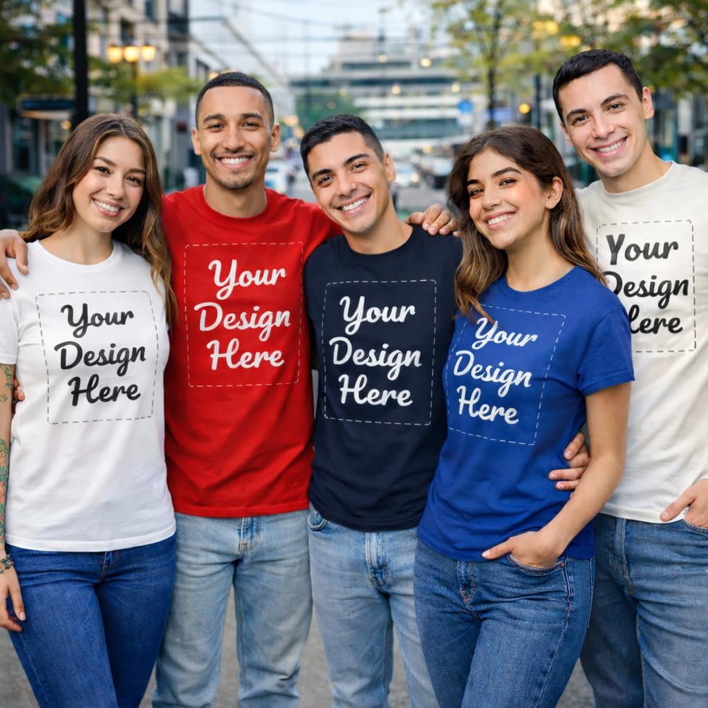 GotPrint Men Customized T Shirts, Personalized Shirt, Customize Your Own Design T-Shirt, Custom Tee Shirt Design