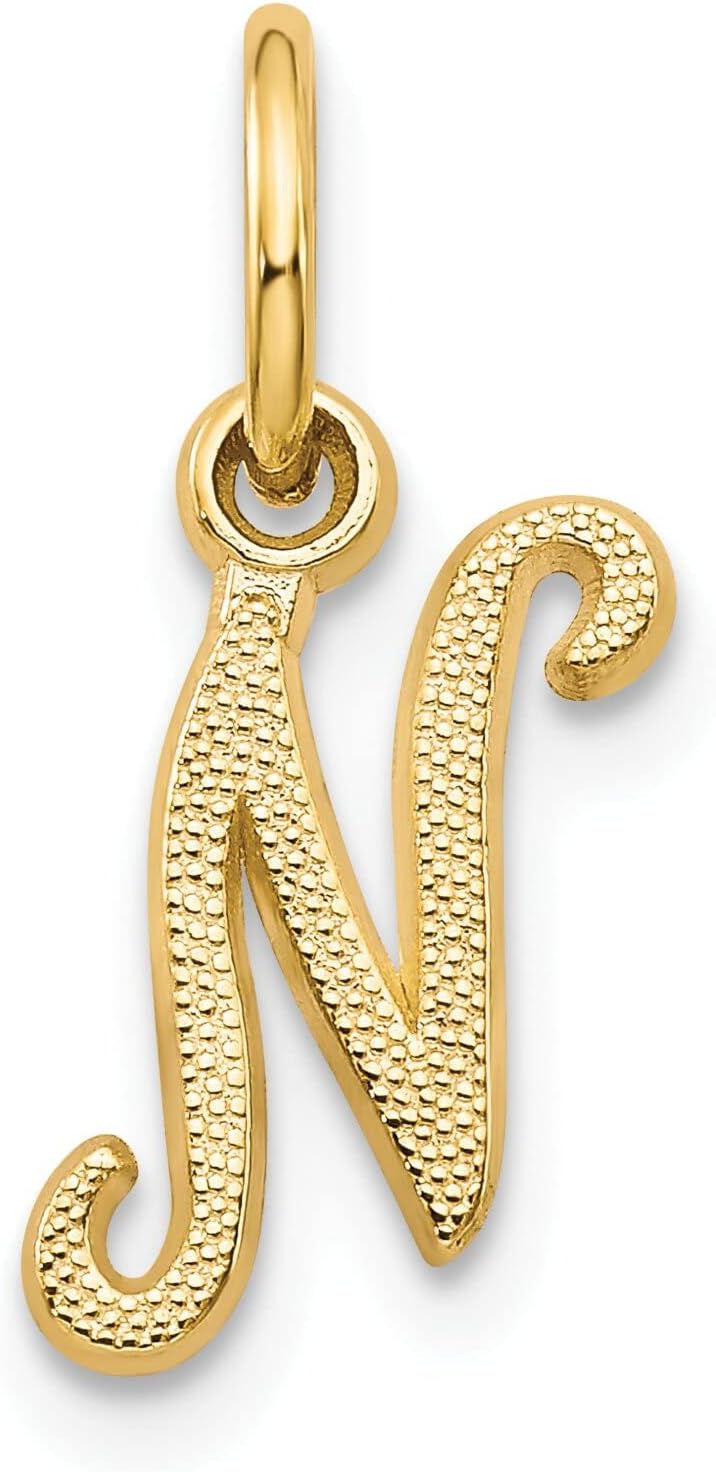 14K Gold Initial N Charm Jewelry FindingKing