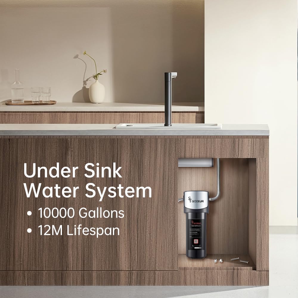 Q5-F Direct Connect Under Sink Water Filter System,Remove PFAS, PFOA/PFOS, Fluoride, Chlorine,Lead, Bad Taste & Odor,NSF42&53 Certified,Service Life 1 Year.
