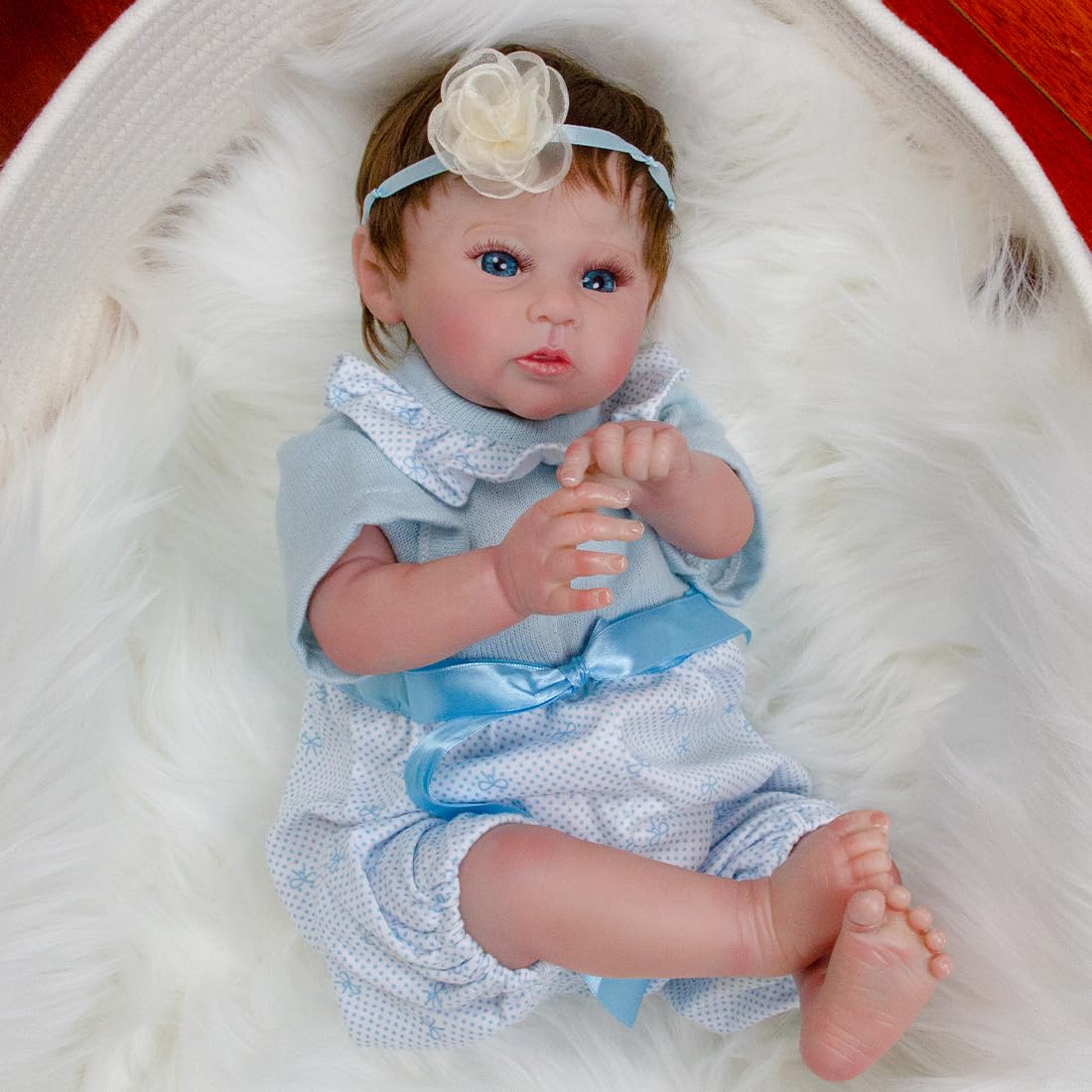 ZIYIUI Reborn Babypuppe 20 Zoll – Lebensechte Handarbeit Mit Vinylkörper & Zubehör