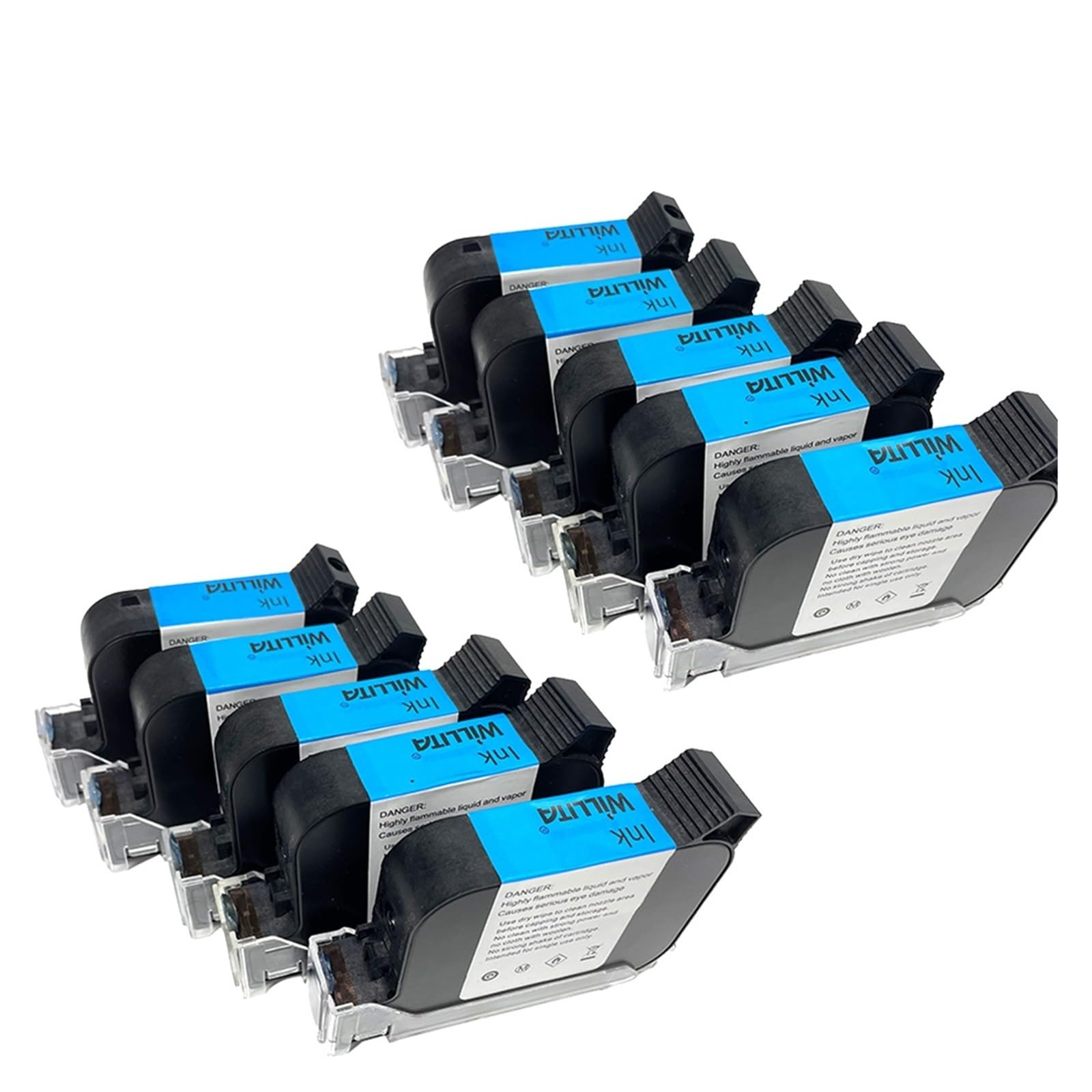 Generico 10 cartucce d'inchiostro nero eco solvente 2588 SP70 da 12,7 mm