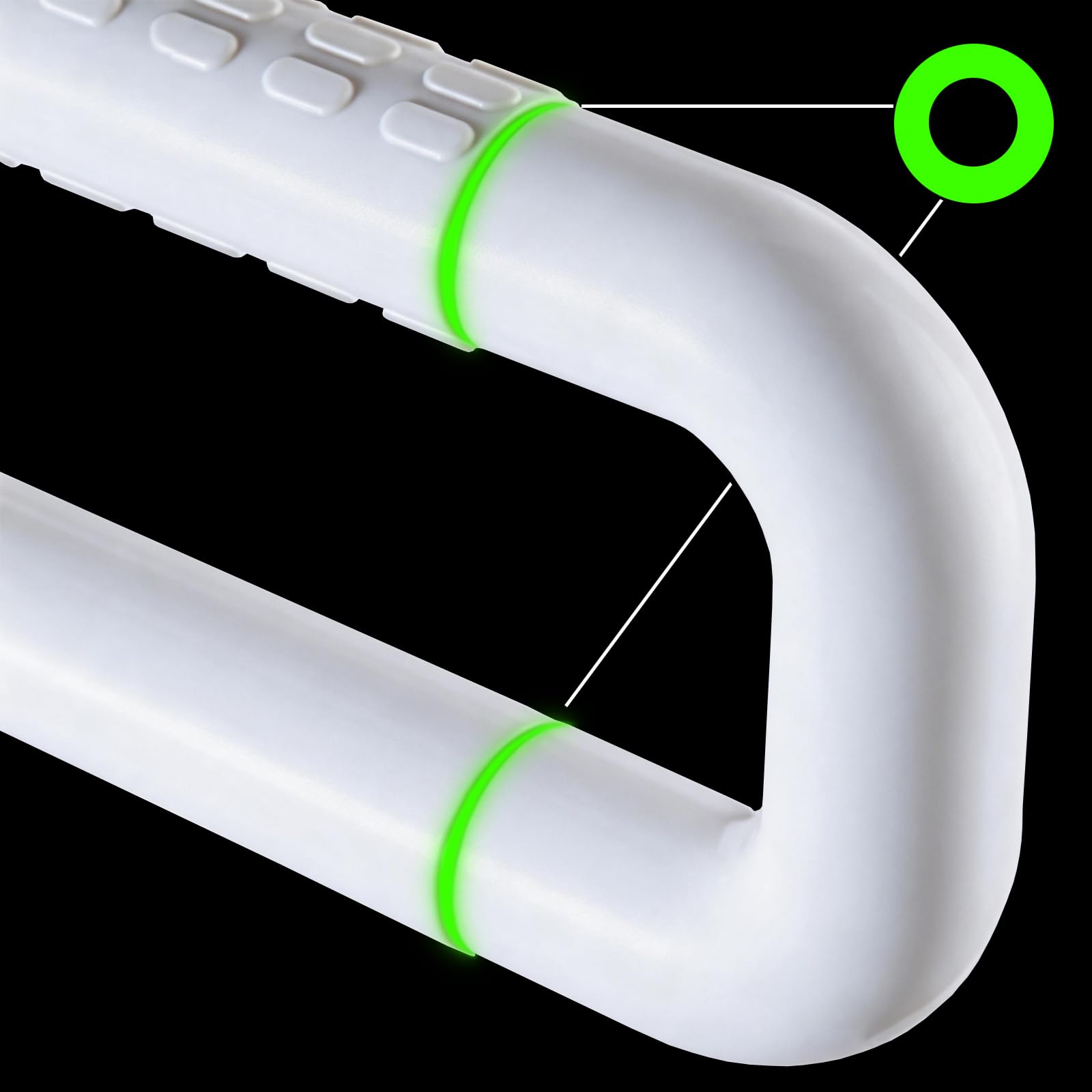Barra de Apoyo Baño, Mango de movilidad para la Bañera, Baño (75cm) | Baranda de Baño, SUS 304 mango de seguridad antideslizante con fluorescencia para baño, bañera Antideslizante Durable