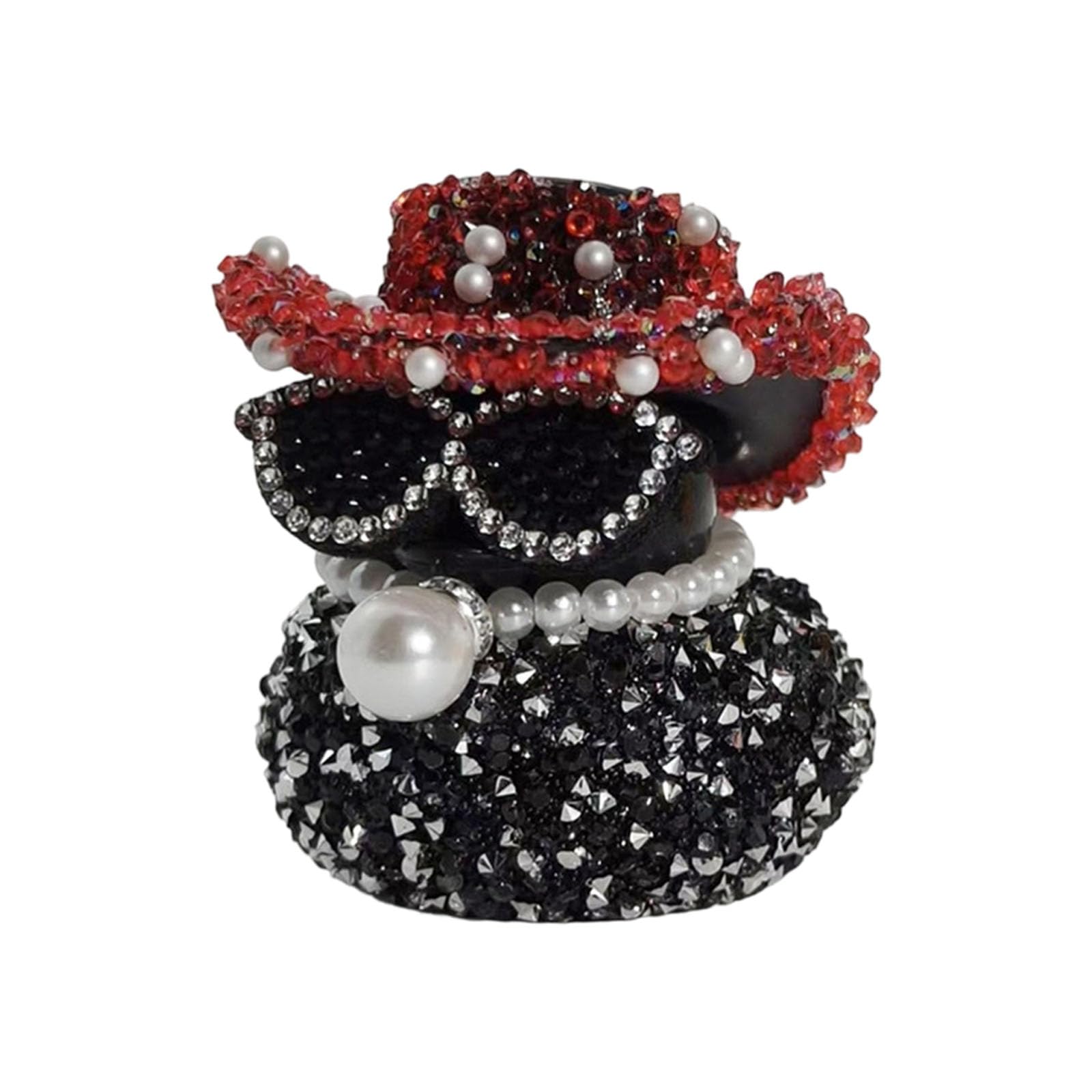 Compact Cartoon Figurine Accent, Heart-Shaped Sunglasses Ornament for Desk, Dashboard, Dresser, or Shelf Display Figurine Ornament Decor Display Dashboard Desk Vanity Shelf Tabletop Embellished Heart