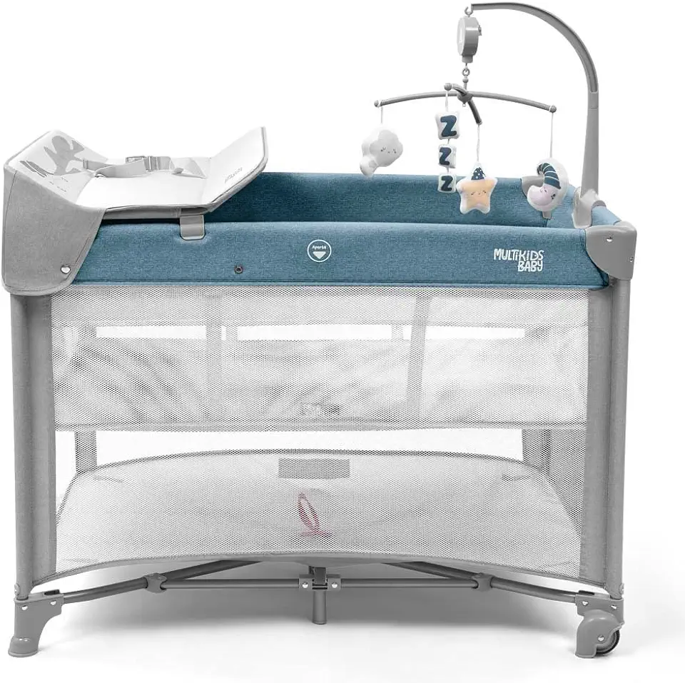 Berço Desmontável 0-15 Kg Multikids Baby DayDream Azul - BB388