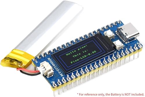 Vista 9 de RP2040-LCD-0.96-M Mini Board MCU de alto rendimiento similar a Pico-Like con cabecera pre-soldada basada en el microcontrolador Raspberry Pi RP2040