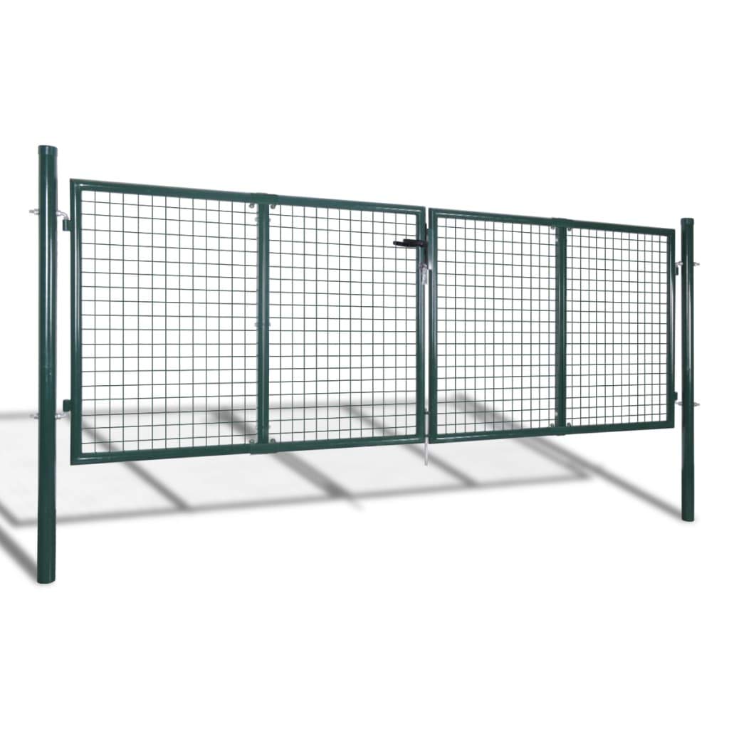 Refined Gartentor Doppeltor Zauntür Tor Garten Zaun Pforte Gartentor für Maschendrahtzaun 289x75 cm / 306x125 cm