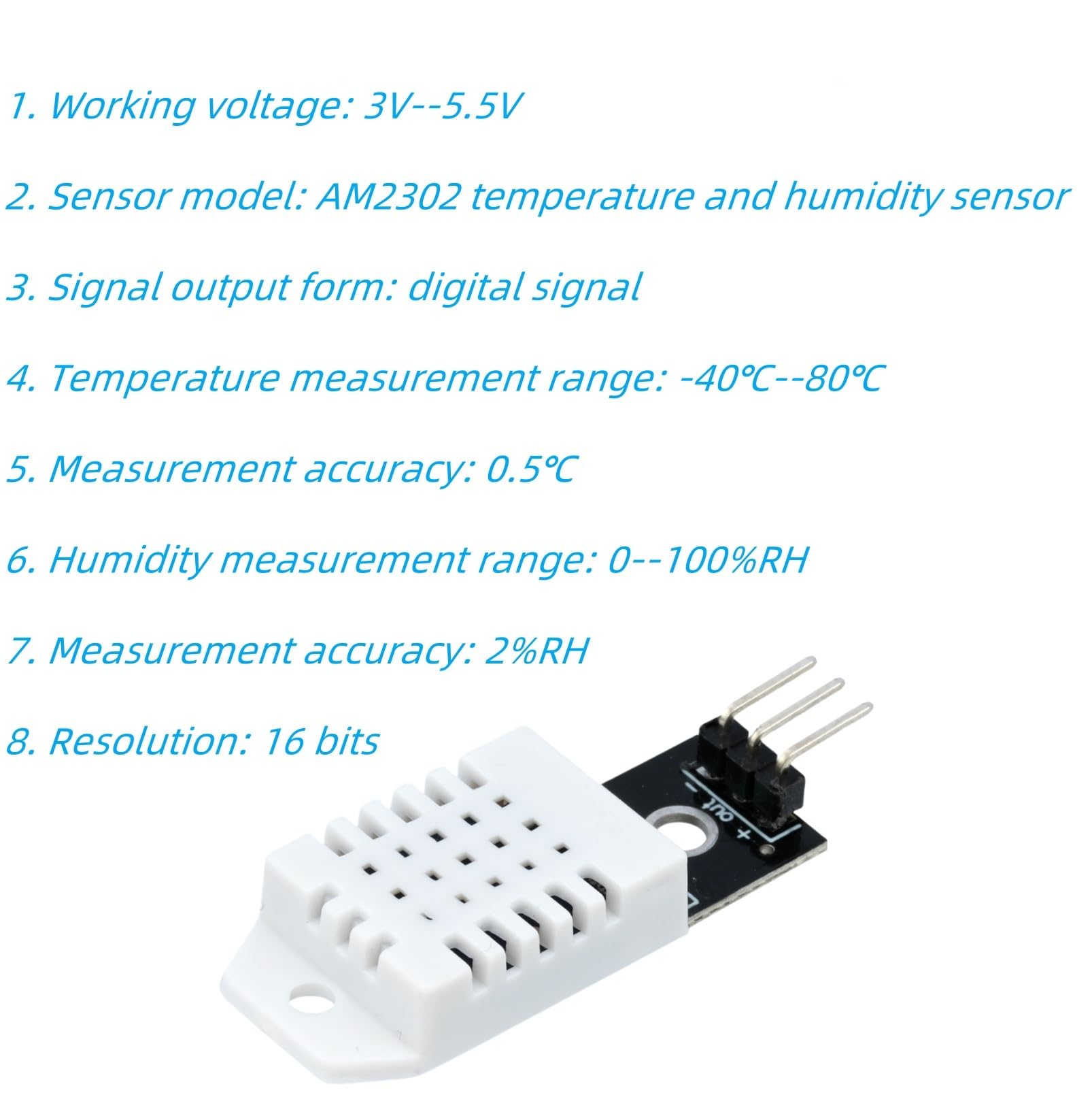 3 x DHT22 Digitaler Temperatur- und Feuchtigkeitssensor AM2302 Modul für Arduino Electronic DIY