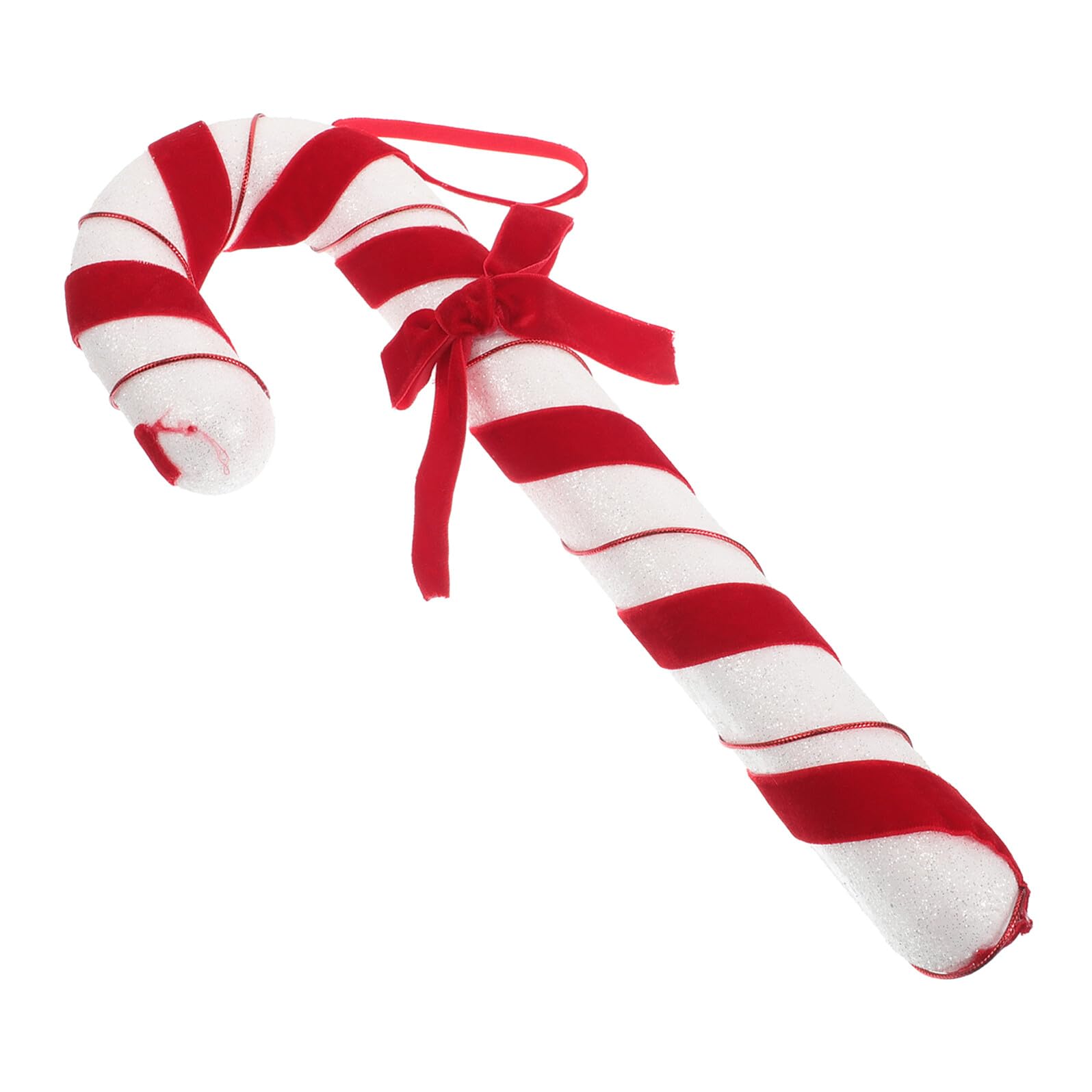 Canne à sucre en peluche suspendre 34 cm rouge blanc Alipis