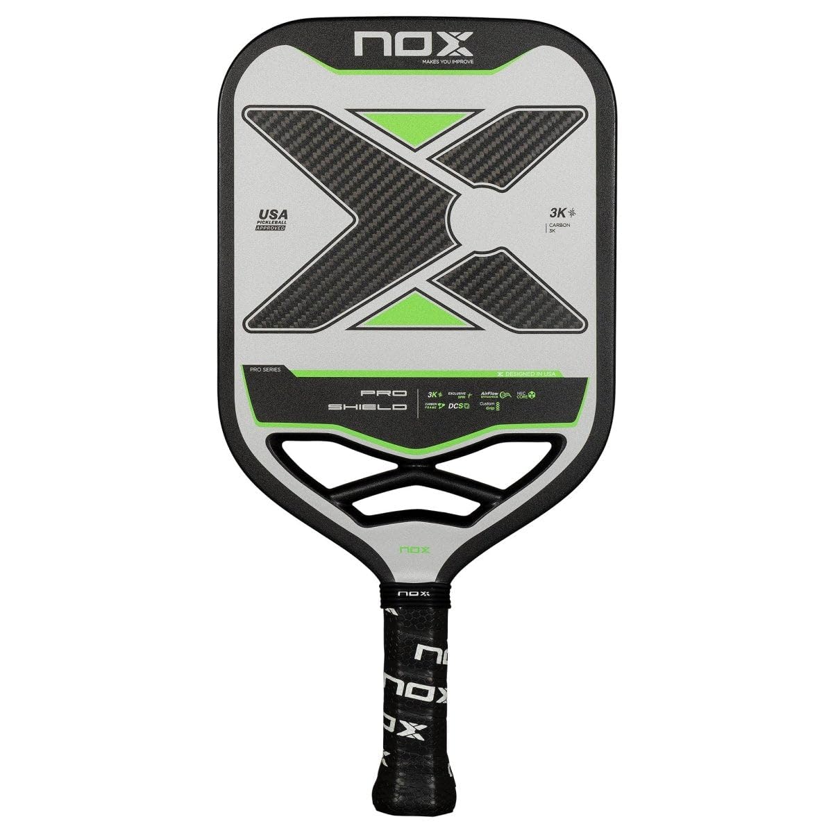 NOX Pickleball Paddel 2025 Luxury & Pro Series | 18K & 3K Kohlefaser, verbesserter Komfort & Ultra Power Kerne, exklusive Spin & Airflow Dynamik & Custom Grip | Zugelassene Pickleball-Schläger für